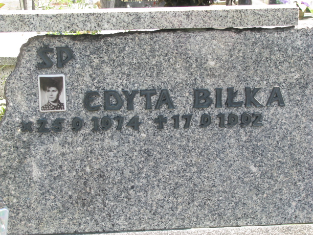 Edyta Biłka 1974 Bielsko-Biała Mikuszowice - Grobonet - Wyszukiwarka osób pochowanych