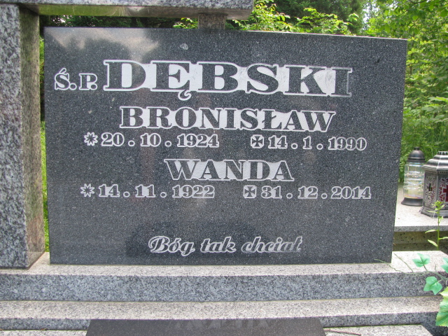 Bronisław Dębski 1924 Bielsko-Biała Mikuszowice - Grobonet - Wyszukiwarka osób pochowanych
