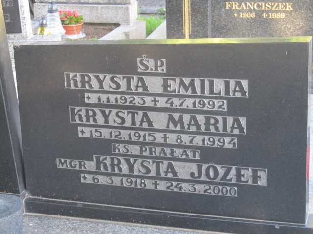 Maria Krysta 1915 Bielsko-Biała Mikuszowice - Grobonet - Wyszukiwarka osób pochowanych