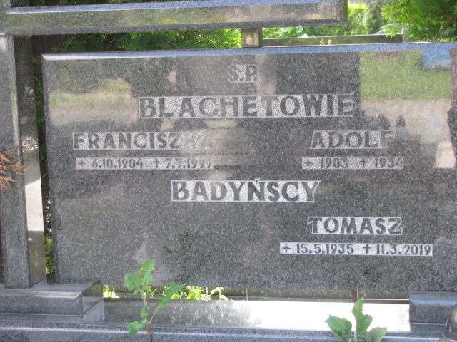 Tomasz Badyński 1935 Bielsko-Biała Mikuszowice - Grobonet - Wyszukiwarka osób pochowanych