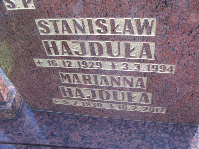 Stanisław Hajduła 1929 Bielsko-Biała Mikuszowice - Grobonet - Wyszukiwarka osób pochowanych