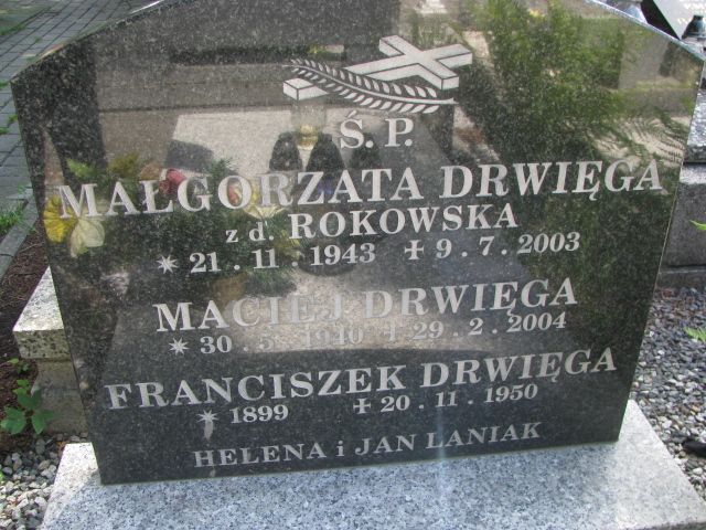 Małgorzata Drwięga 1943 Bielsko-Biała Mikuszowice - Grobonet - Wyszukiwarka osób pochowanych