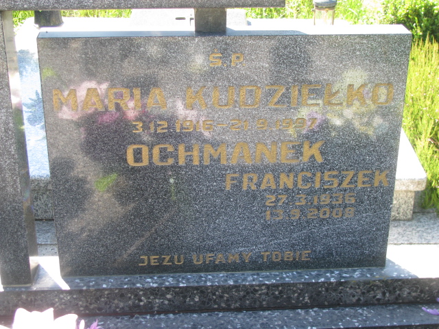 Grób Franciszek Ochmanek
