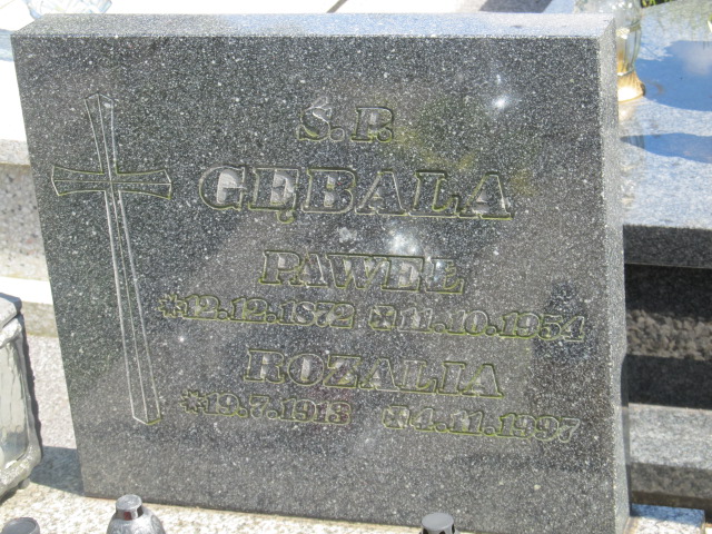 Paweł Gębala 1872 Bielsko-Biała Mikuszowice - Grobonet - Wyszukiwarka osób pochowanych