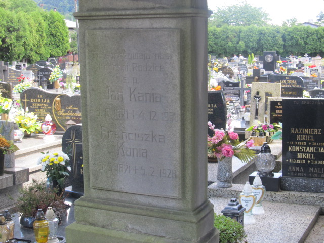 Franciszka Kania 1871 Bielsko-Biała Mikuszowice - Grobonet - Wyszukiwarka osób pochowanych