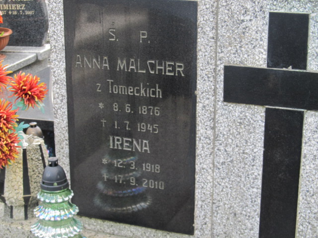 Irena Malcher 1918 Bielsko-Biała Mikuszowice - Grobonet - Wyszukiwarka osób pochowanych