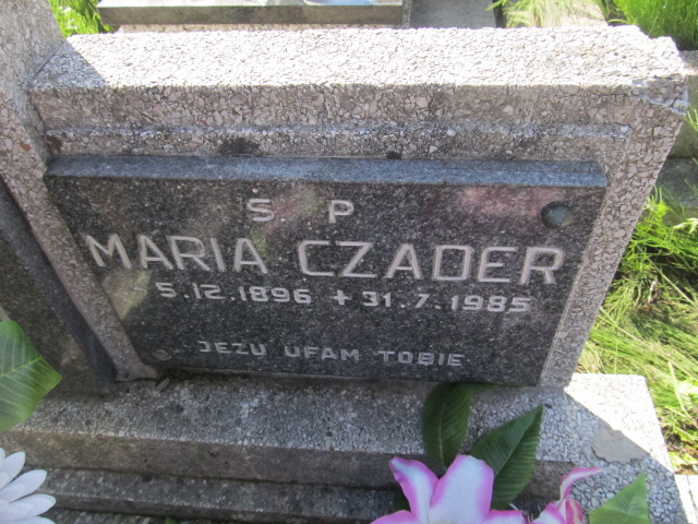 Maria Czader 1896 Bielsko-Biała Mikuszowice - Grobonet - Wyszukiwarka osób pochowanych